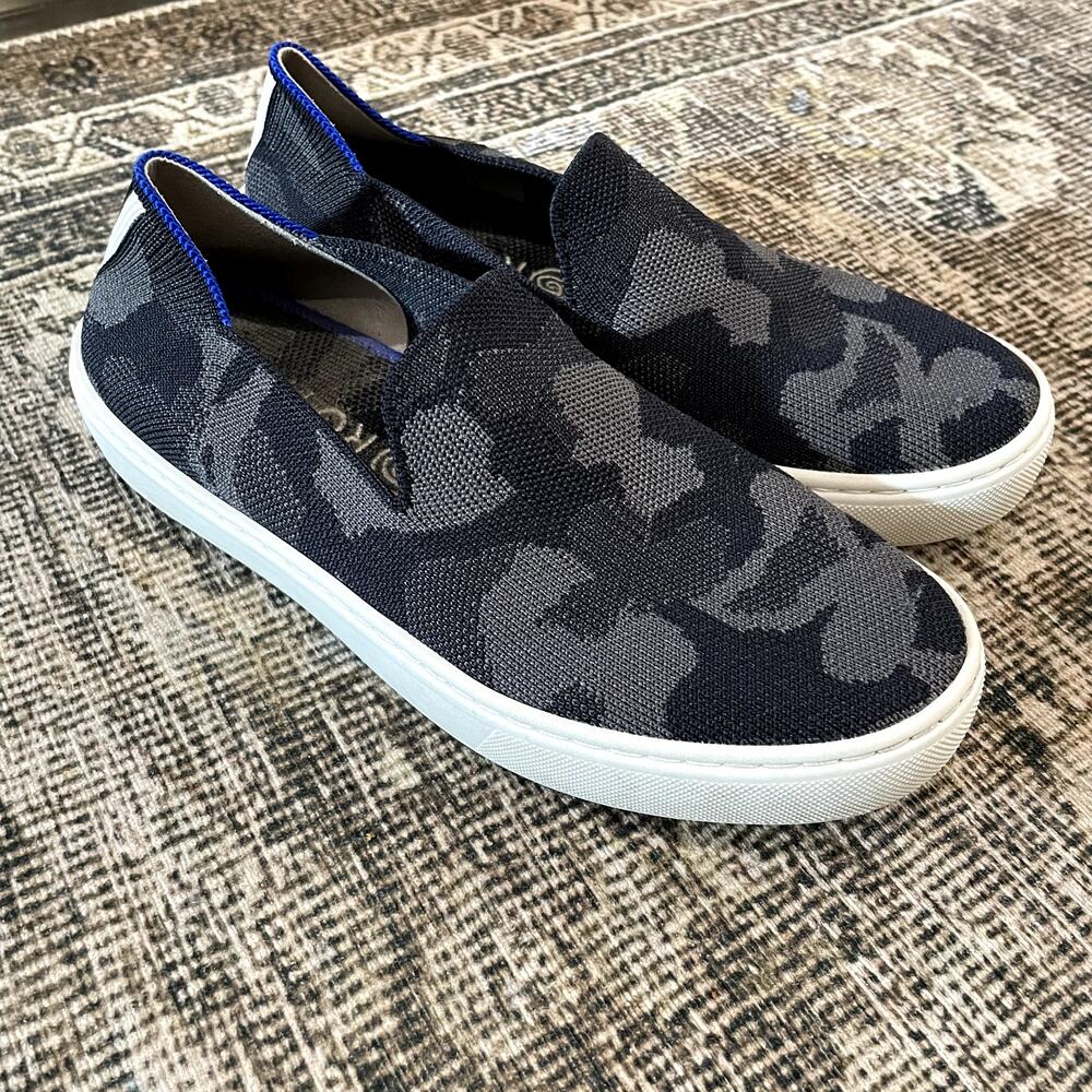Rothys The Original Slip On Sneaker Gray Camo Women's Size 6